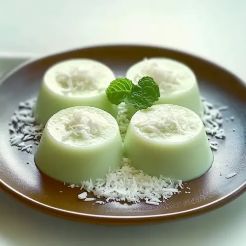 Creamy Pandan Coconut Panna Cotta