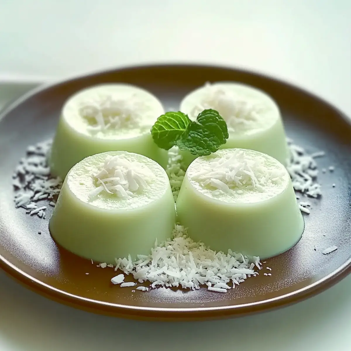 Creamy Pandan Coconut Panna Cotta